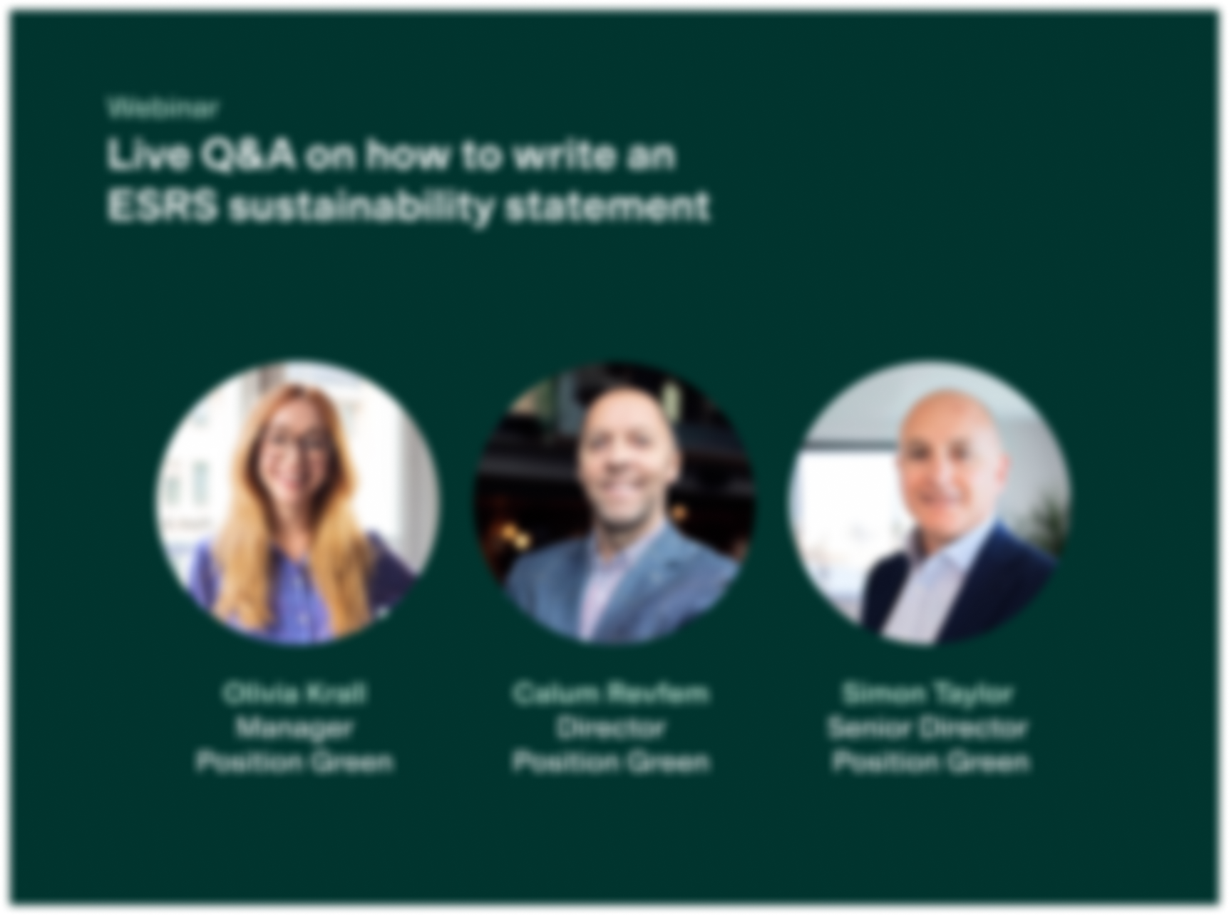 Live Q&A on how to write an ESRS sustainability statement