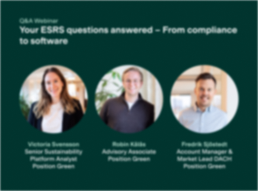 Your ESRS questions answered: From compliance to software