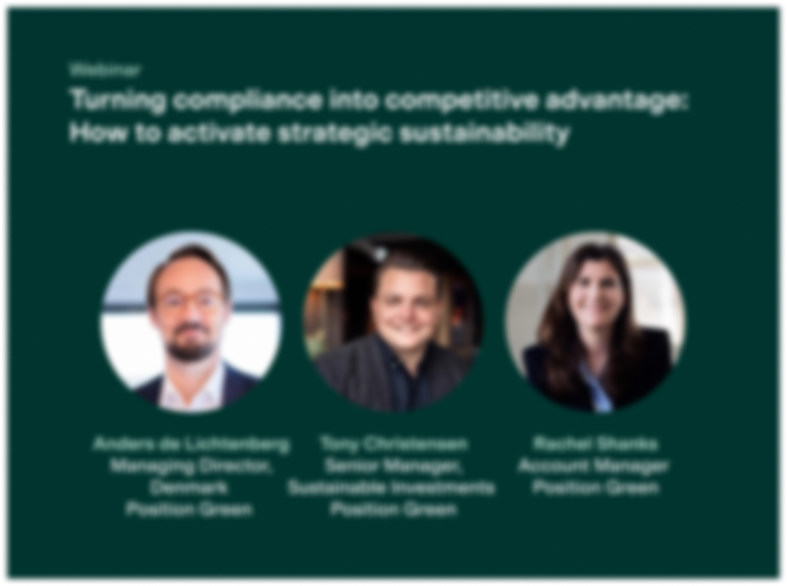 Turning compliance into competitive advantage: How to activate strategic sustainability